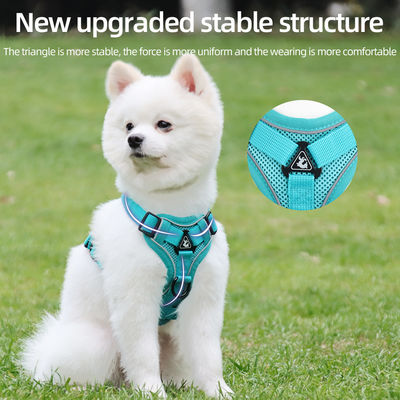 Leash for small dogs and cats with reflective breathable vest pet harness