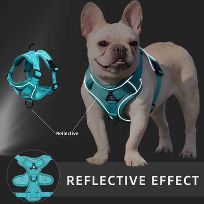 Leash for small dogs and cats with reflective breathable vest pet harness