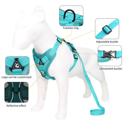 Leash for small dogs and cats with reflective breathable vest pet harness