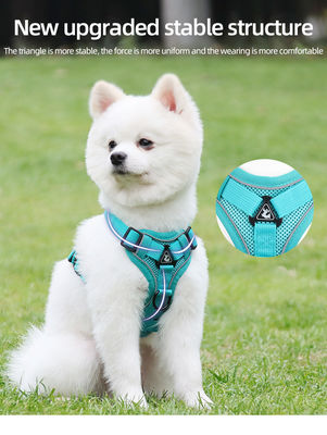 Leash for small dogs and cats with reflective breathable vest pet harness