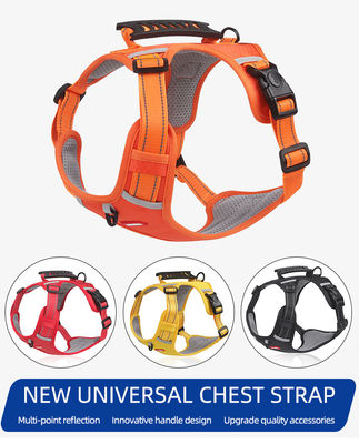 New pet chest harness vest-style reflective large dog chest harness explosion-proof dog traction rope