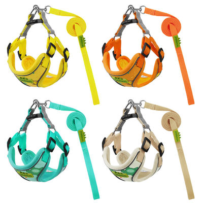 New dog leash small and medium-sized dog chest harness cartoon dinosaur dog walking rope reflective pet chest harness