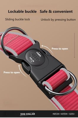 Anti-breakaway dog ​​collar Reflective anti-lost dog collar Adjustable medium and large dog pet collar
