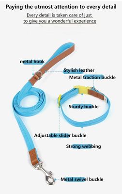 Small and medium-sized dog collar traction set anti-breakaway pet collar dog traction rope