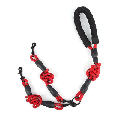 Dog leash multifunctional one-to-three dog leash reflective pet leash