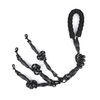 Dog leash multifunctional one-to-three dog leash reflective pet leash