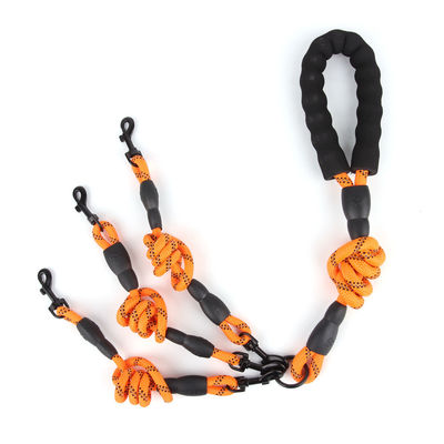 Dog leash multifunctional one-to-three dog leash reflective pet leash