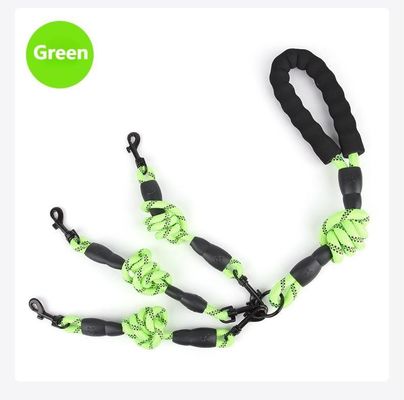 Dog leash multifunctional one-to-three dog leash reflective pet leash