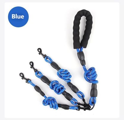 Dog leash multifunctional one-to-three dog leash reflective pet leash