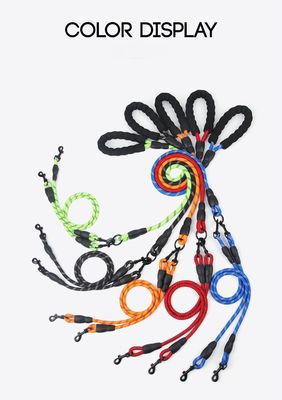 Dog leash multifunctional one-to-three dog leash reflective pet leash